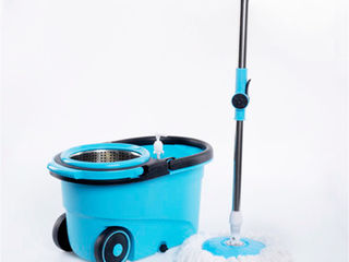 Miniatura 4 de Fregona mopa giratoria 360 ° con 2 cabezales de mopas cubo con ruedas