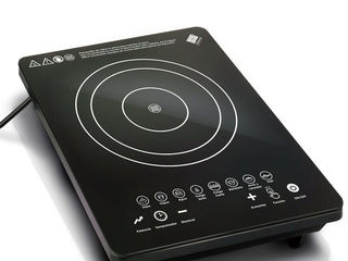 Placa de inducción portátil 1500w cristal templado, táctil, 8 niveles, temporizador 3h — miniatura 2