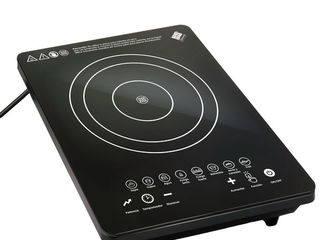 Placa de inducción portátil 1500w cristal templado, táctil, 8 niveles, temporizador 3h — miniatura 1