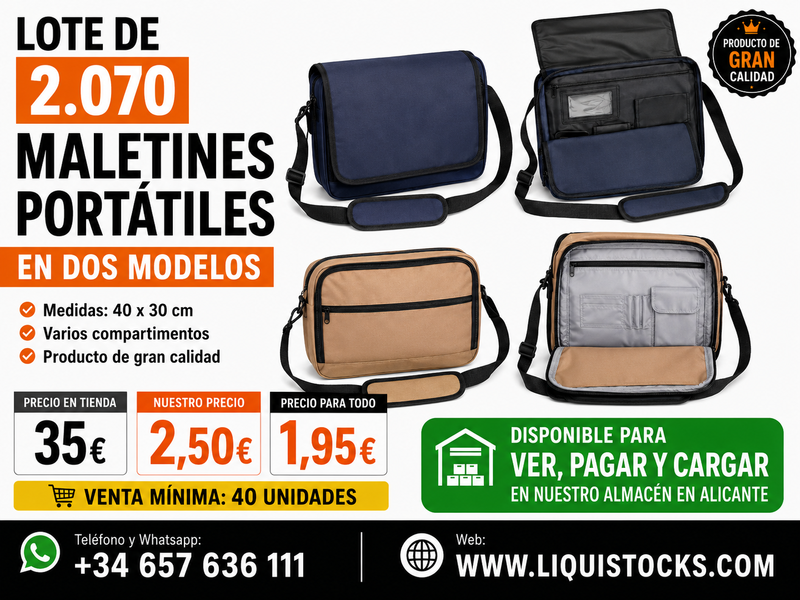Stock maletines de portatiles