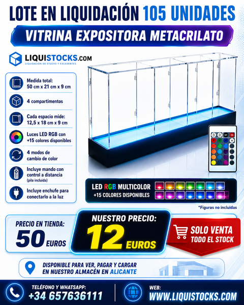 Venta al por mayor vitrina expositora metracrilato