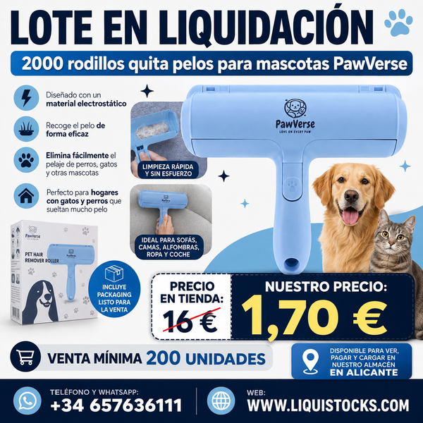 Venta al por mayor quita pelos mascotas a 1,70 euros