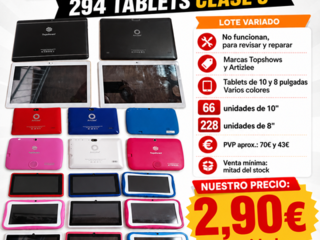 Stock tablets clase c a 2,90 euros