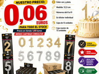 Venta al por mayor velas escarchadas a 0,06 euros
