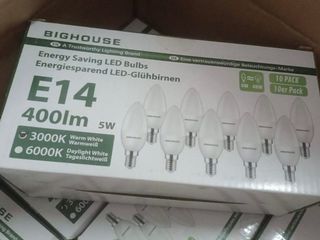 3.314 paquetes nuevos de iluminación (11.936 bombillas)