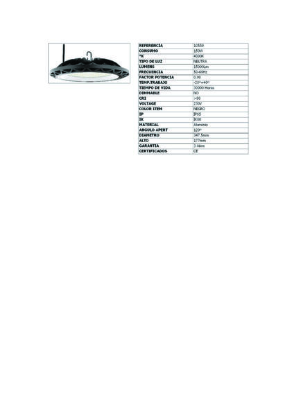 LUMINARIA UFO LED 150W