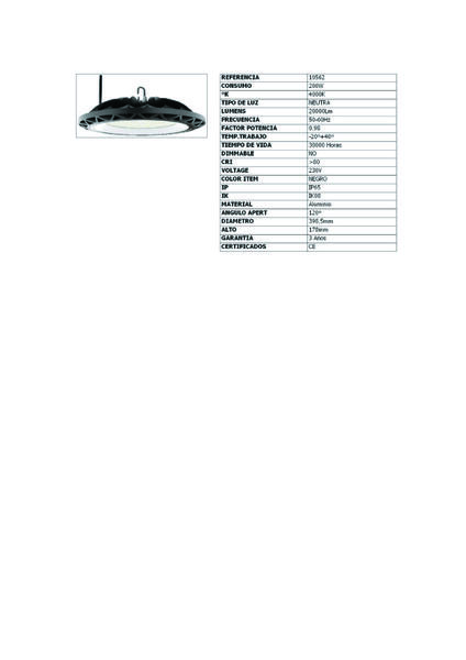 LUMINARIA UFO LED 200W