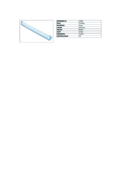 Regleta T-8 150cm abierta