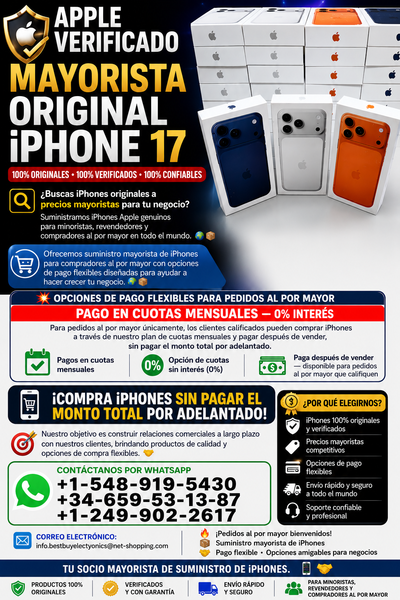 Venta al por mayor de iphone 17 originales (verificados por apple)