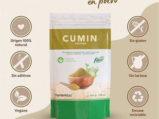 250unds comino molido 200 g 100% natural – comino en polvo calidad gourmet sin gluten, sin aditivos