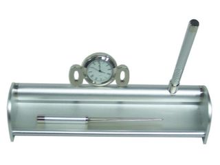 Escribanía reloj, bolígrafo y abrecartas 22x8x6cm
