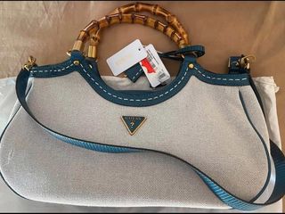 Bolso zabry mini bamboo satchel en color coñac