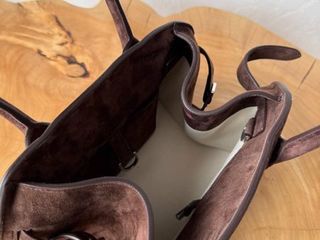 The row margaux 10 in dark brown suede with a dust bag original