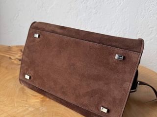 The row margaux 10 in dark brown suede with a dust bag original