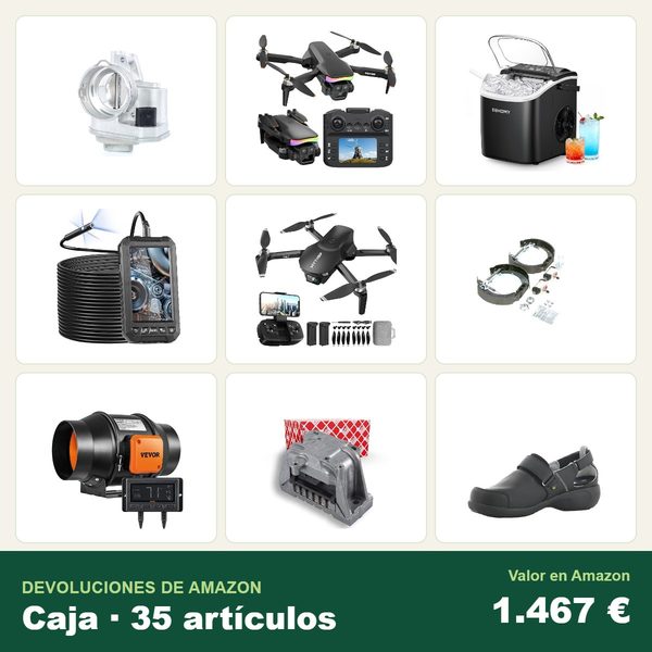 Caja de 35 devoluciones de amazon · recambios y accesorios de coche · 1.467 € de valor en amazon