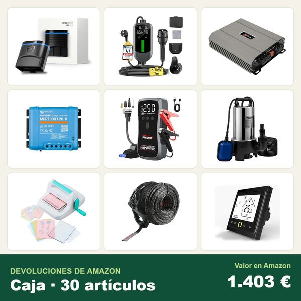 Caja de 30 devoluciones de amazon · recambios y accesorios de coche · 1.403 € de valor en amazon