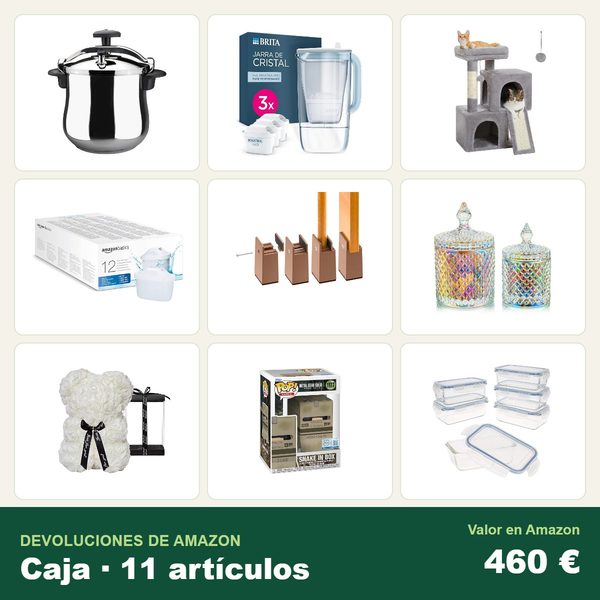 Caja de 11 devoluciones de amazon · hogar · 460 € de valor en amazon