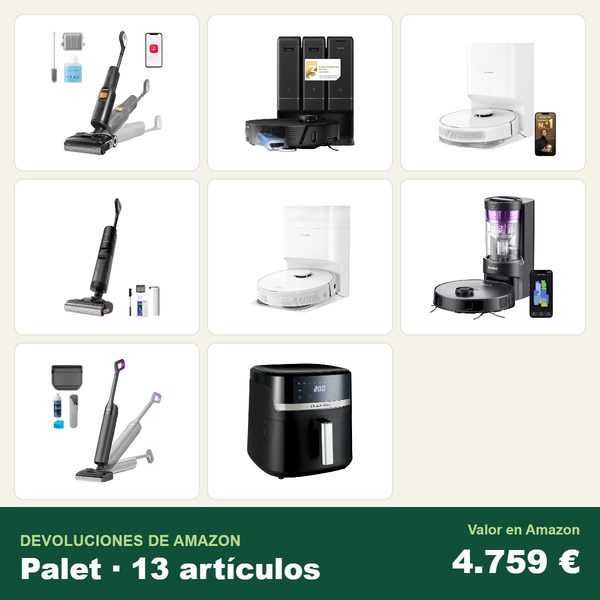 Palé de 13 devoluciones de amazon · hogar · 4.759 € de valor en amazon
