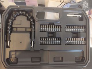 175 destornilladores inalámbrico recargable con mango giratorio y maleta de 82 accesorios