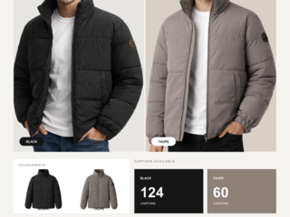 2.208 chaquetas acolchadas de hombre nuevas – legenda fashion – stock mayorista