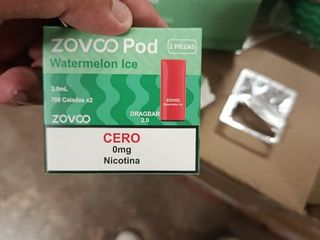 Lote 850 packs vaper zovoo dragbar 2.0 – pipa + 6 pods 0 mg – 6 €/pack