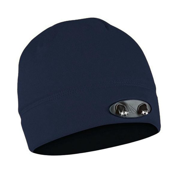 Lote 419 gorros con luz led powercap azul manos libres – nuevos