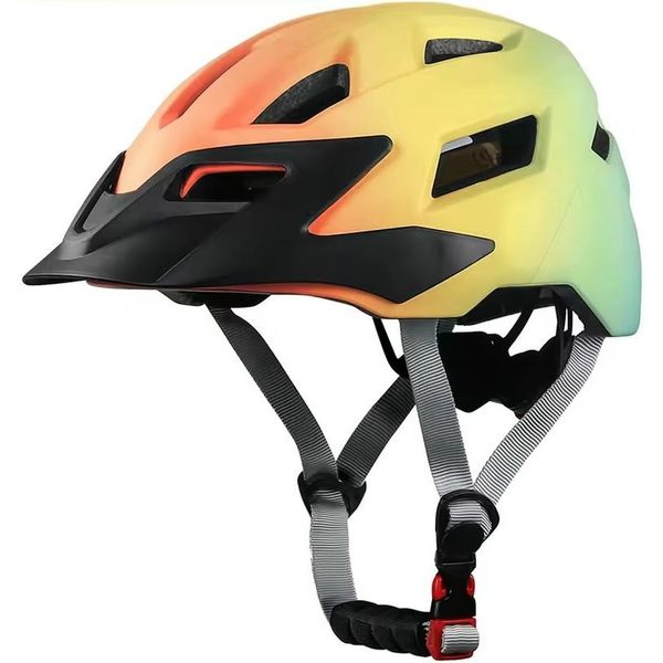 Lote 10 cascos infantiles de ciclismo talla m arcoíris – nuevos