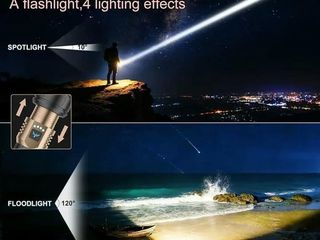 Lote 43 linternas led recargables de alta potencia con zoom – nuevas