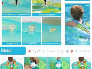 Lote 100 flotadores hinchables para bebé con asiento y respaldo – nuevos