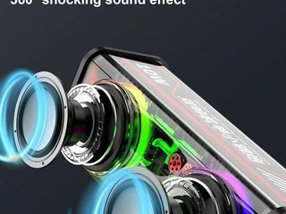 Lote 46 altavoces bluetooth transparentes con luces led rgb 10 w – nuevos