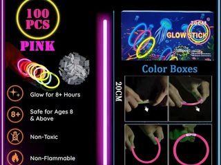 Lote 51 kits de 100 barras luminosas fluorescentes colores mix – nuevos