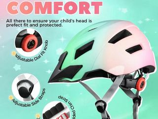 Lote 10 cascos infantiles de ciclismo talla m arcoíris – nuevos