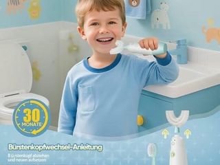 Lote 25 cepillos de dientes eléctricos infantiles en forma de u – nuevos