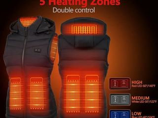 Lote 17 chalecos calefactables de mujer con capucha talla l – nuevos