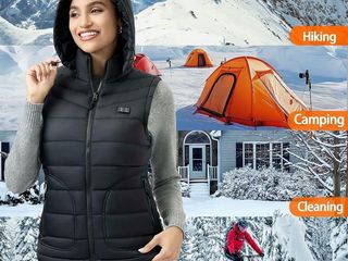 Lote 17 chalecos calefactables de mujer con capucha talla l – nuevos