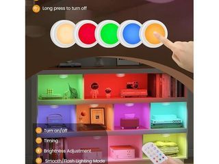 Lote 20 sets de 6 luces led rgb recargables para armarios – nuevos