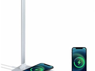 Lote 31 lámparas de escritorio led con cargador inalámbrico – nuevas