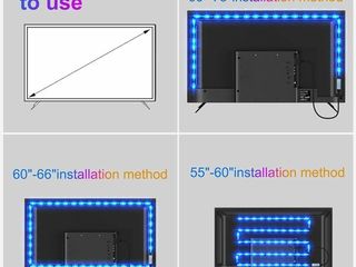 Lote 66 tiras led rgb bluetooth 5 m para retroiluminación tv – nuevas