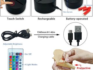 Lote 18 lámparas 3d infantiles led 16 colores con mando – nuevas