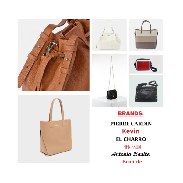 Bolsos Mix marcas Pierre Cardin, El Charro, Antonio Basile - LOTES